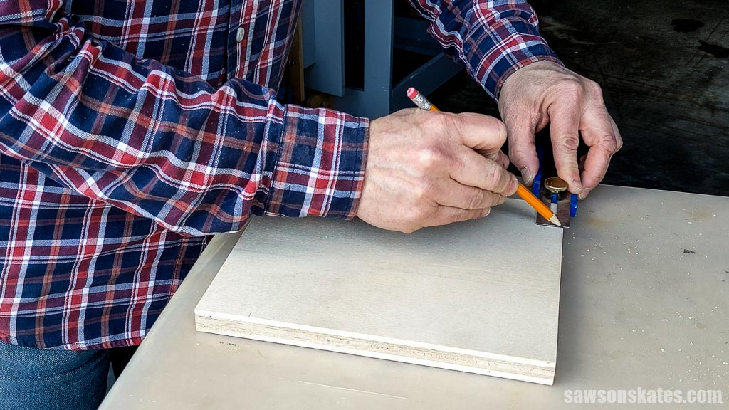 Marking the top angle