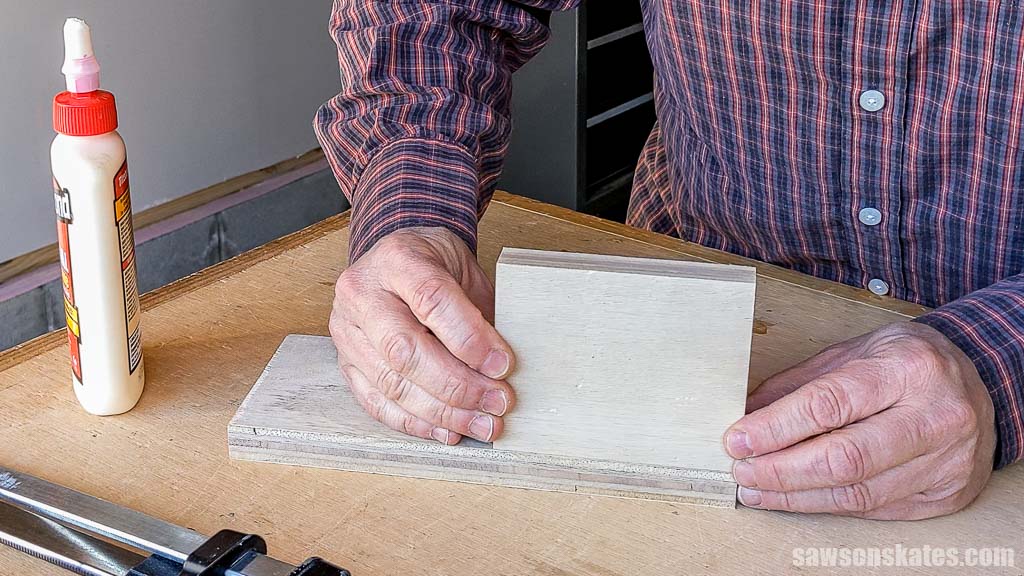 Positioning the front on a French cleat pencil holder