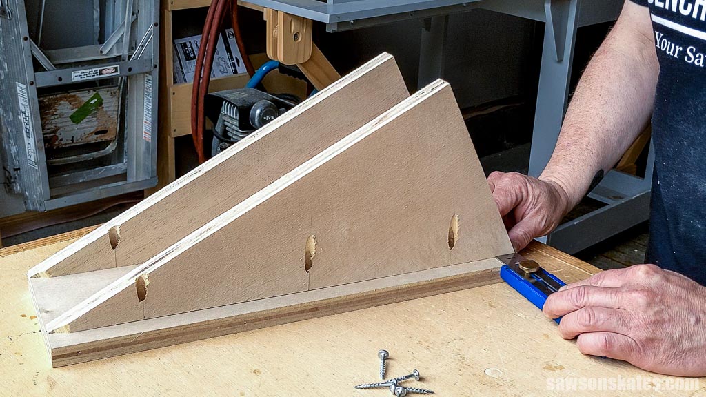 Positioning the middle section on the base