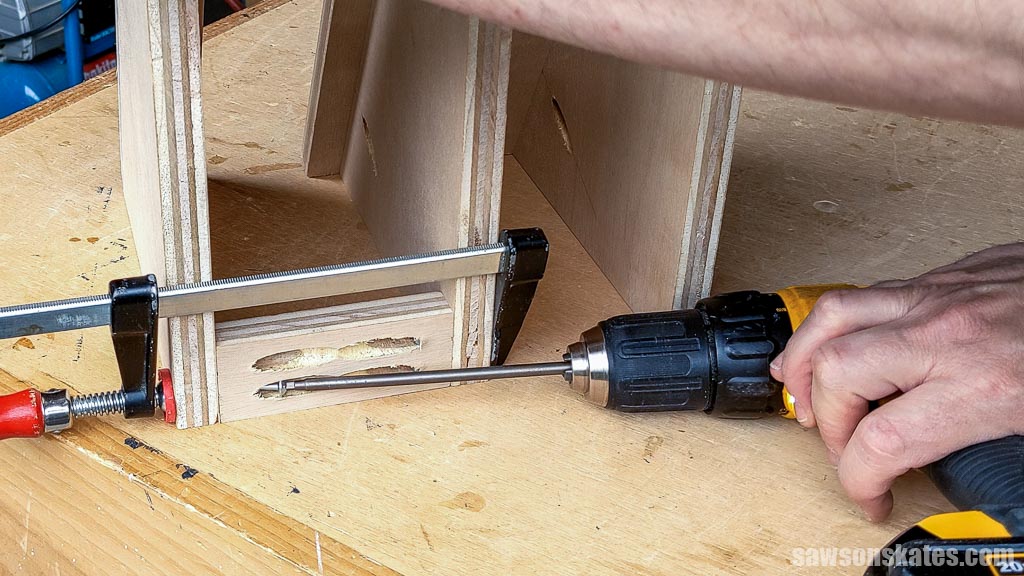 Attaching the cleat using pocket hole screws