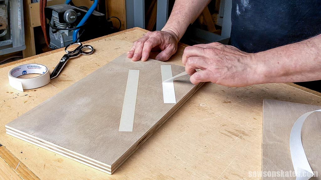 Removing double-sided tape from a board