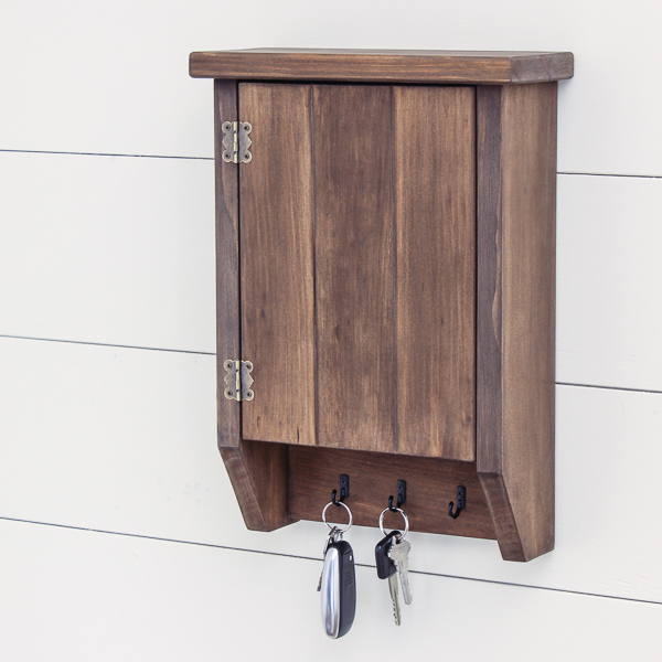 DIY Wall-Mounted Key Cabinet (Simple and Rustic)