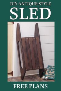 DIY antique-style sled graphic