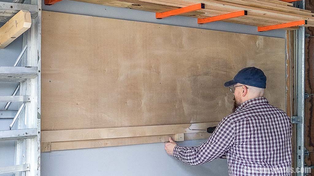 Attaching the first French cleat