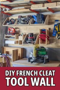 DIY French cleat tool wall graphic