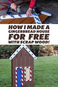 Gingerbread house yard decoration graphic