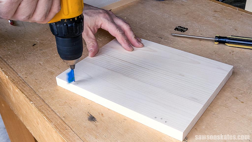Making pilot holes with a drill bit