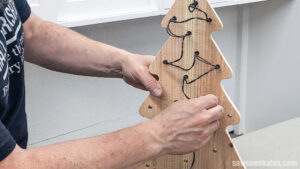 DIY Rustic Wooden Christmas Tree with Lights | Saws on Skates®