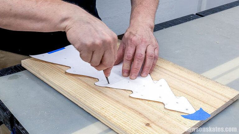 DIY Rustic Wooden Christmas Tree with Lights | Saws on Skates®