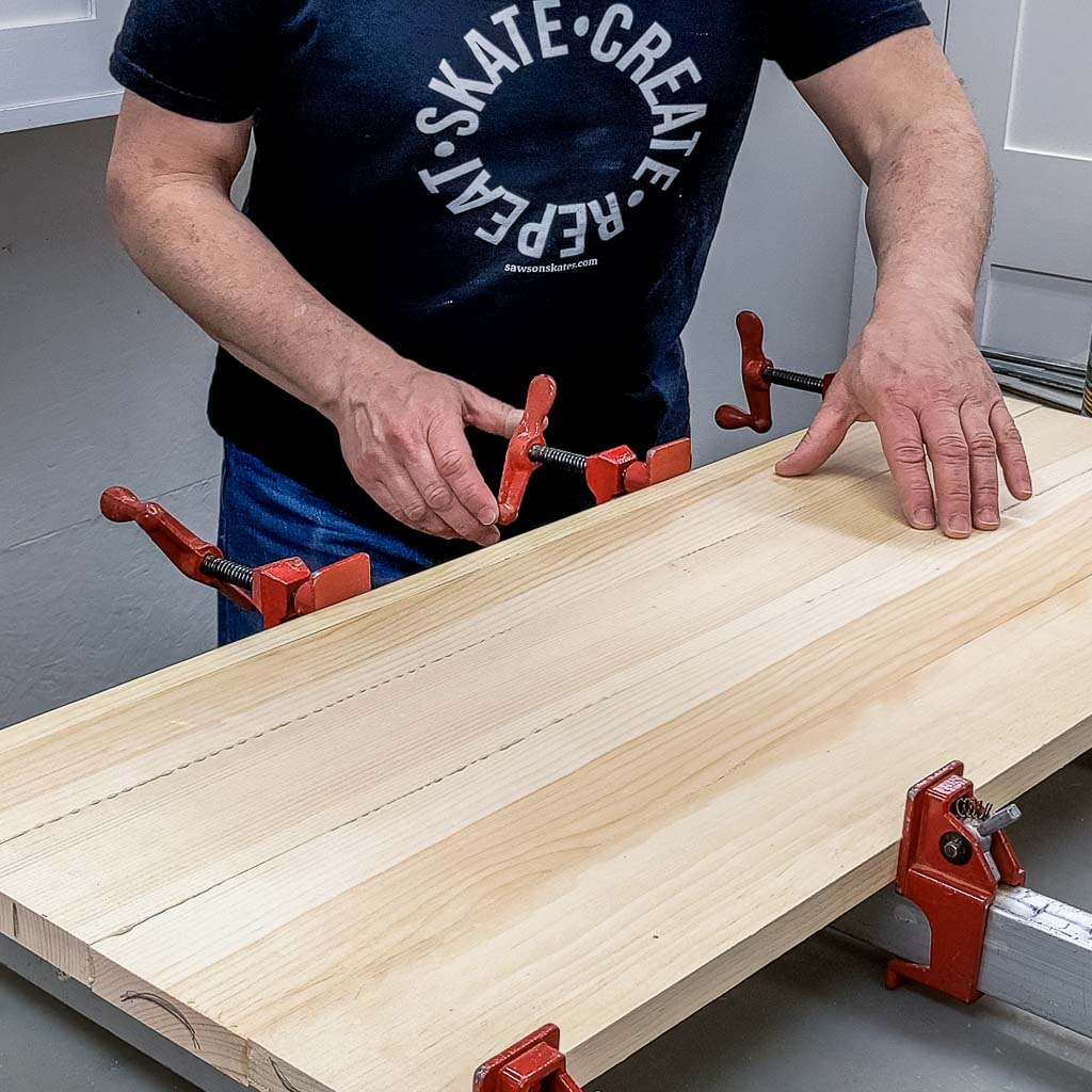 Scott tightening a clamp