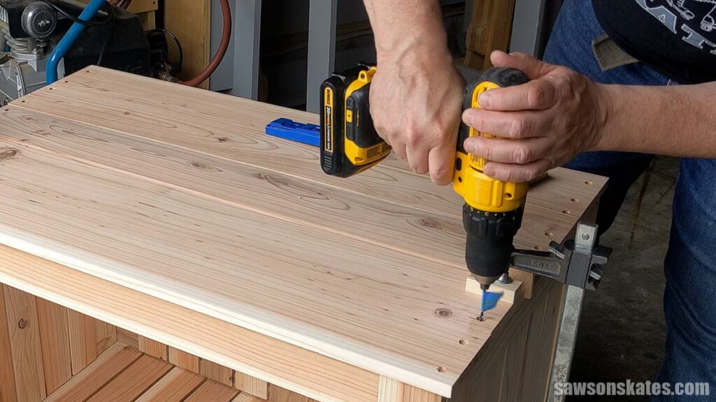 Drilling a pilot hole