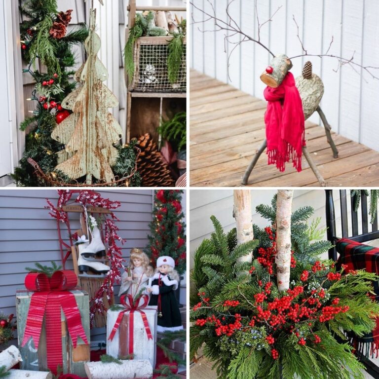 diy outdoor christmas decor collage