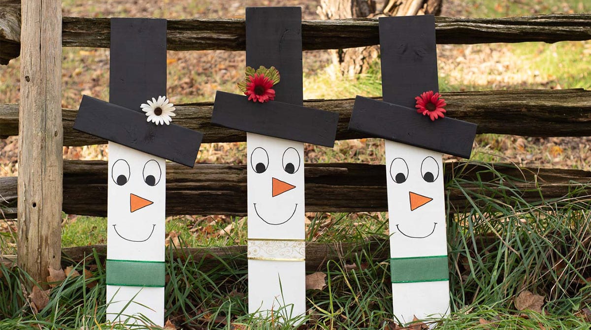 diy wooden snowmen