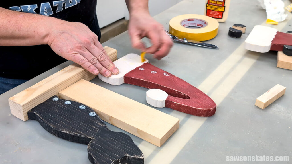 Removing the paper backing from double-sided tape