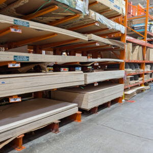 Plywood on a store's shelves