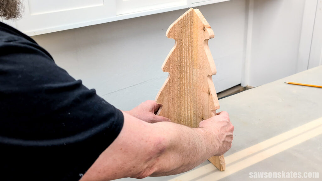 Standing boards upright at a 90 degree angle