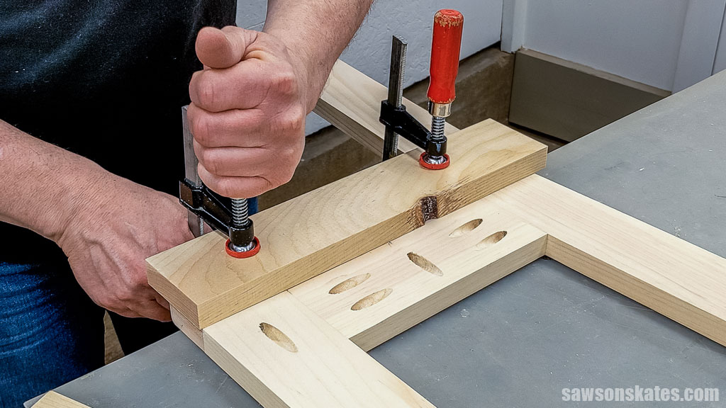 Attaching a piece of scrap wood as a guide