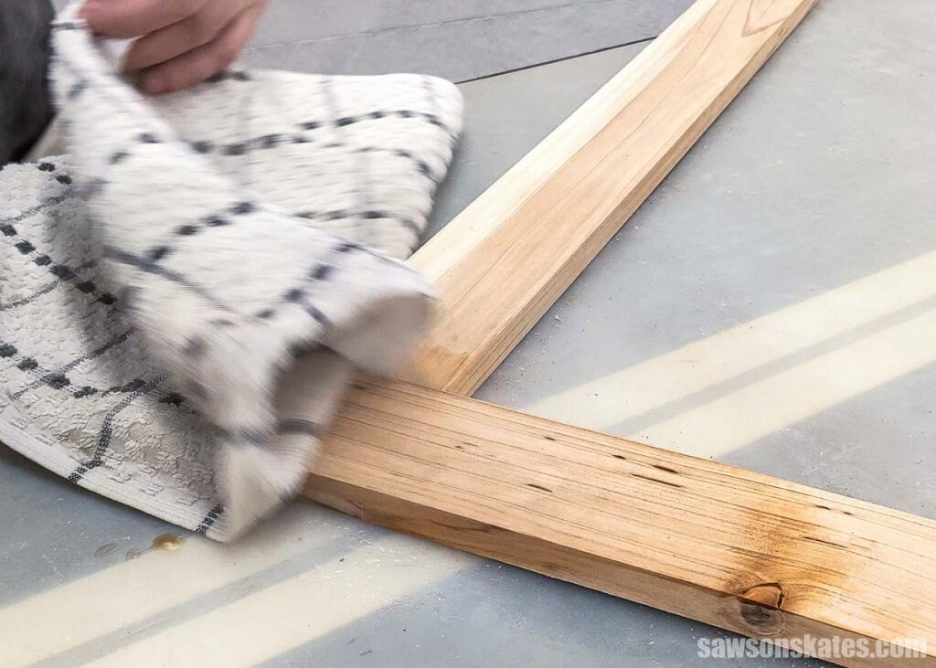 Removing a towel from a board