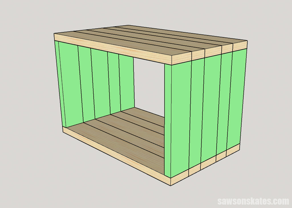 Attaching the side panels to the top and bottom