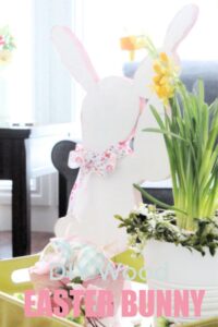 white easter bunny in crate