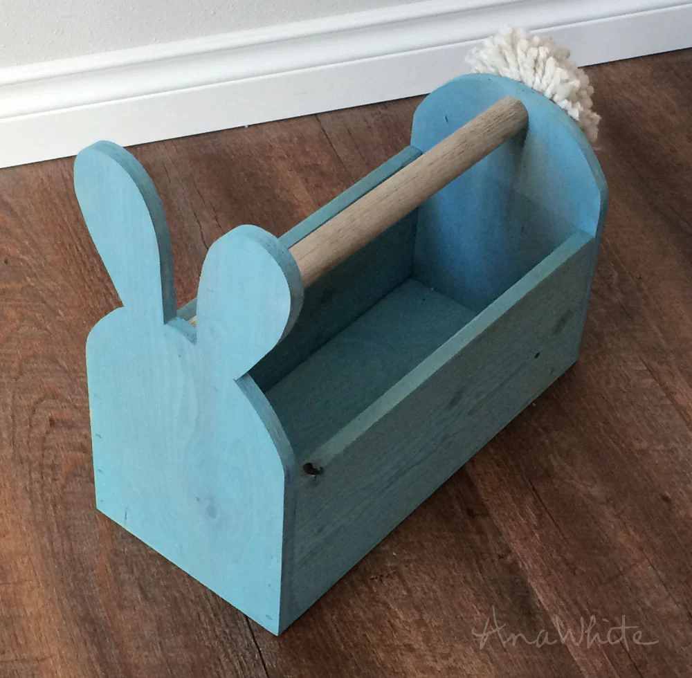 wood magazine holder bunny