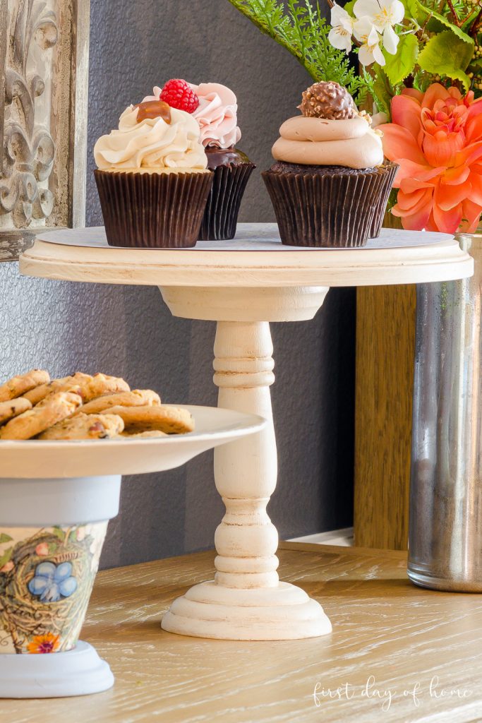 wood cupcake stand diy