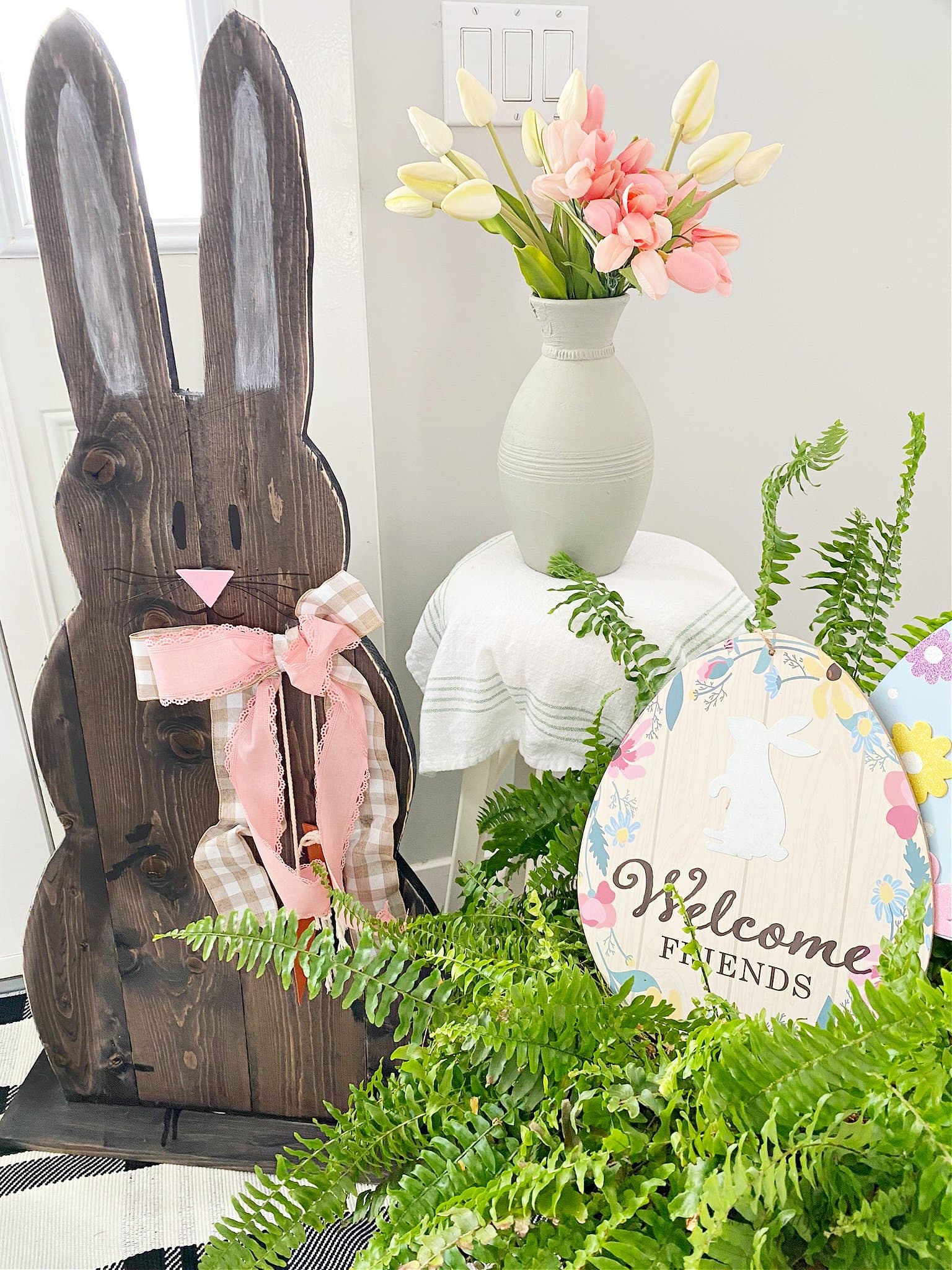 standing wood bunny diy