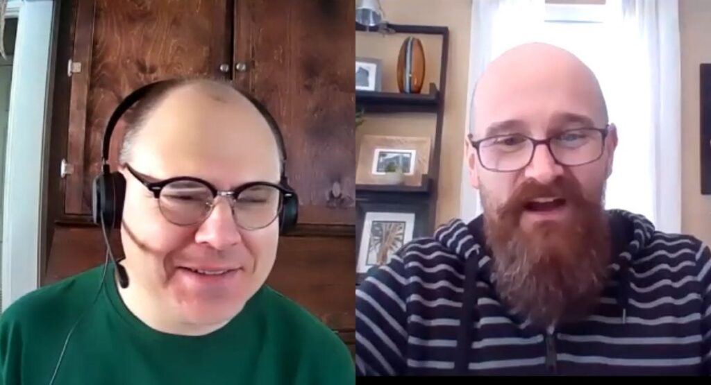 Steve and Scott on a video call