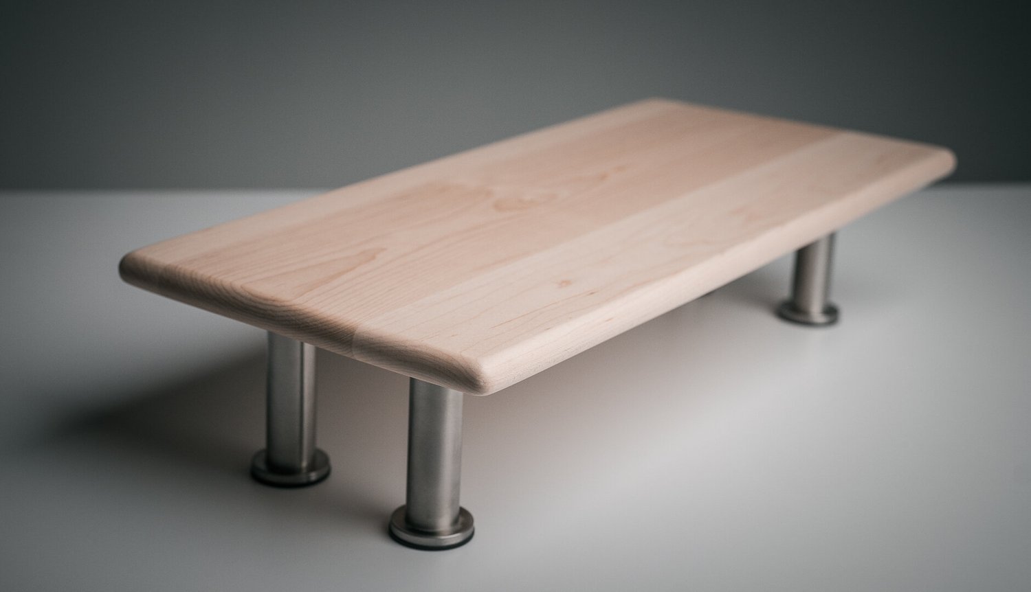 wood and steel monitor riser