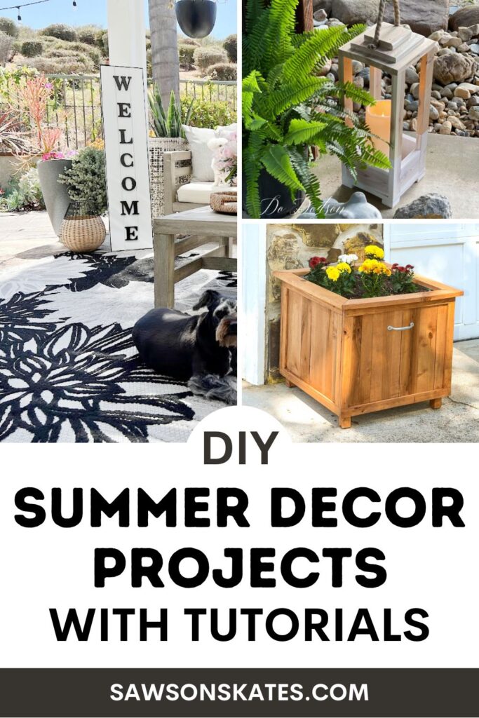 3 image collage with text overlay summer decor projects