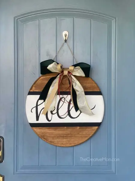 hello wood sign