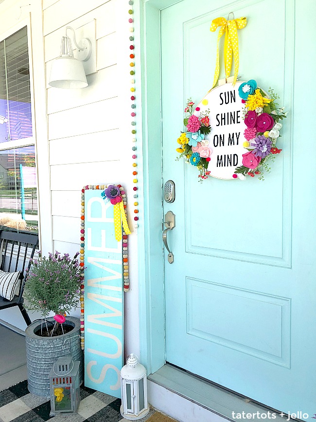large wood sign for front door