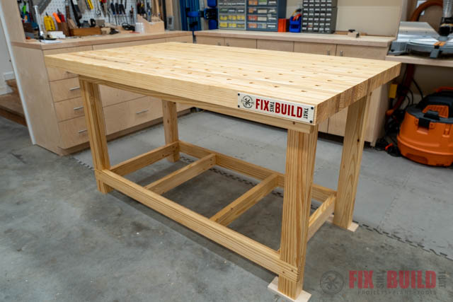 Sturdy traditional-style-woodworking bench