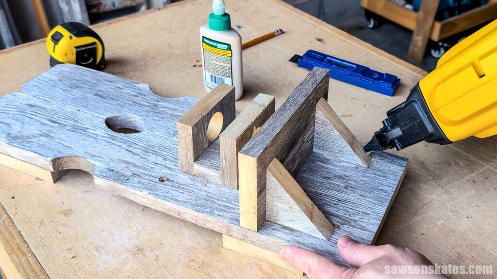 Attaching an angled bracket