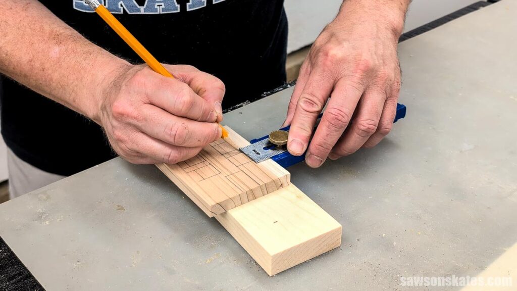 Using a Kreg Multi-Mark to layout the house luminary's windows