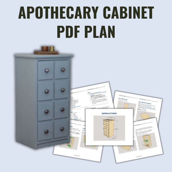 Apothecary cabinet PDF plan graphic