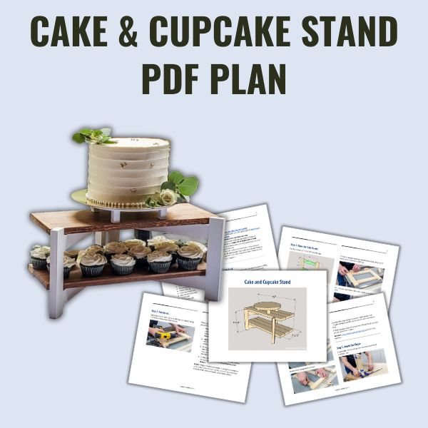 Cake & cupcake stand PDF plan graphic