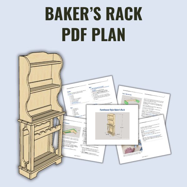 Baker's rack PDF plan graphic
