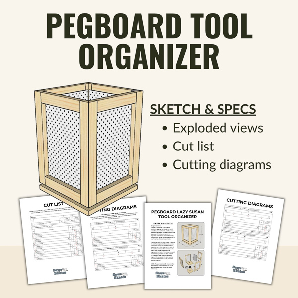 Pegboard tool organizer graphic

