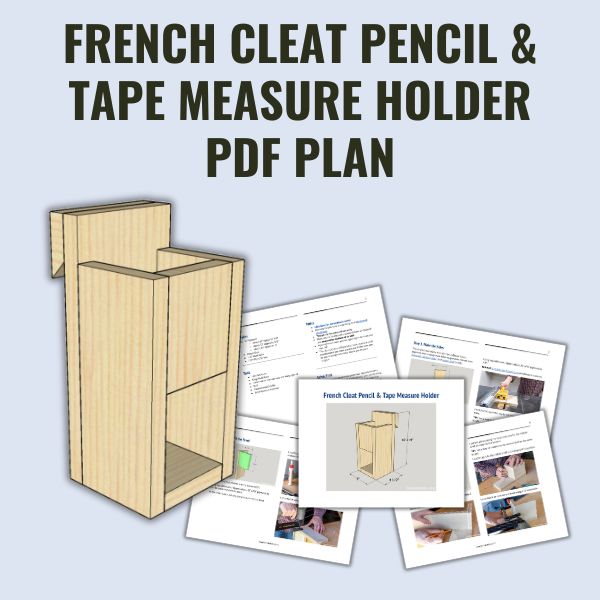 French cleat pencil holder PDF plan graphic