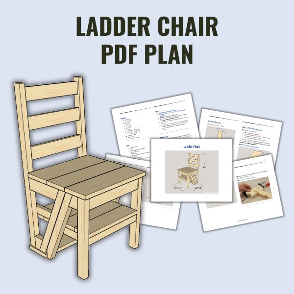 Ladder chair PDF plan graphic