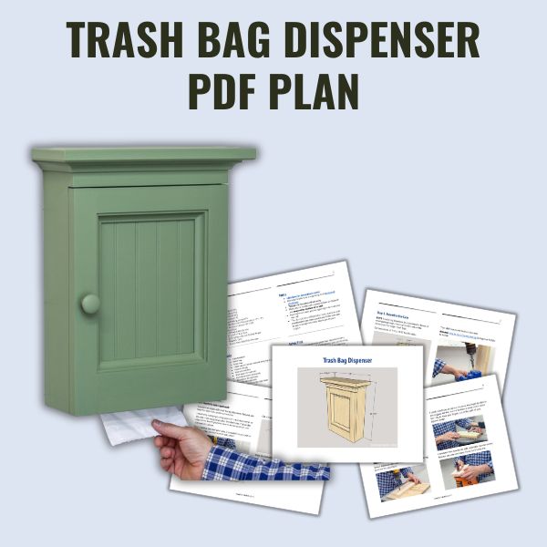 Trash bag dispenser PDF plan graphic