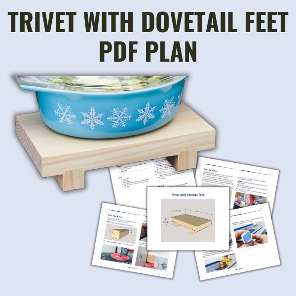 Trivet with dovetail feet PDF plan graphic
