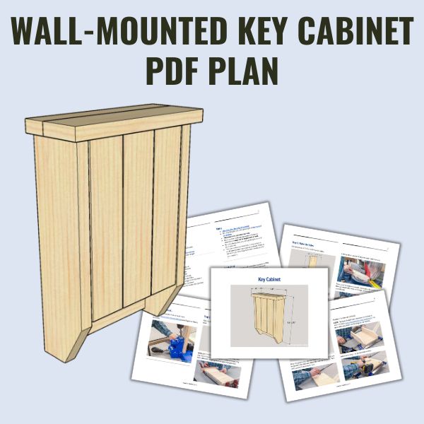 Wall-mounted key cabinet plan graphic